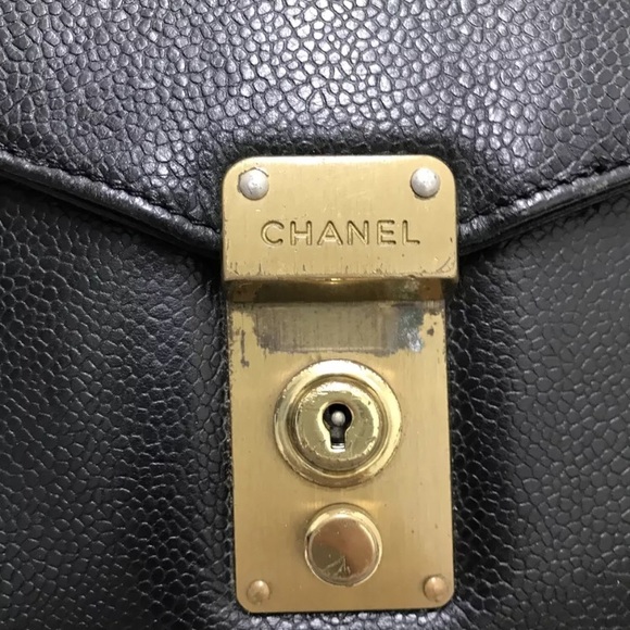 Chanel caviar leather attaché briefcase w/Keys - Picture 7 of 12